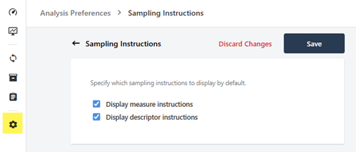 Global Settings for Instruction Display