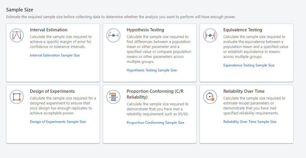sample size module