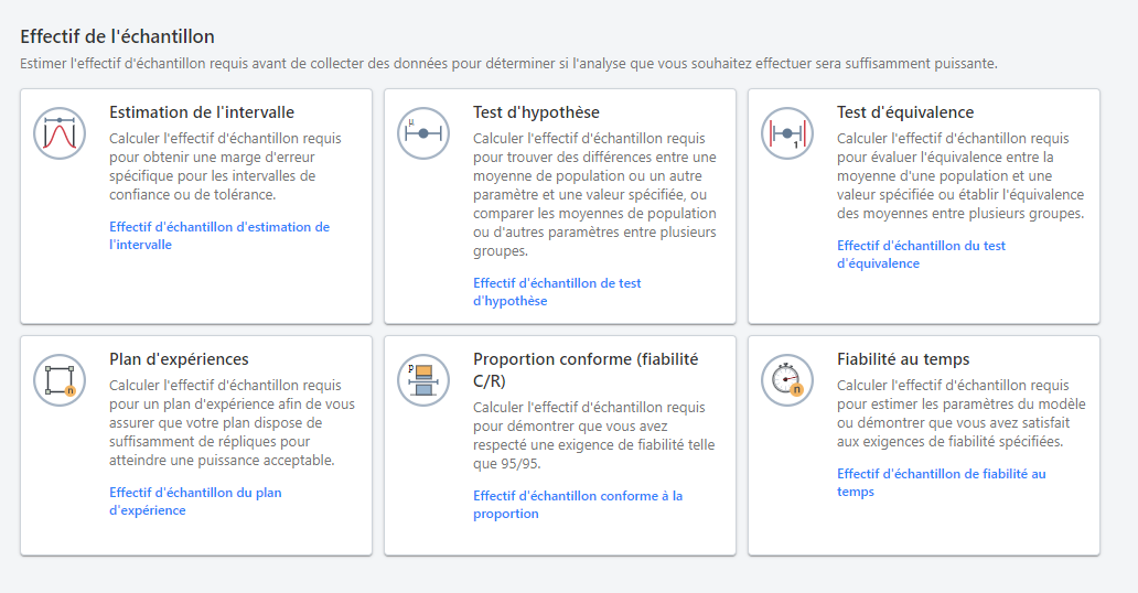 Les capacités du module Effectif d’échantillon