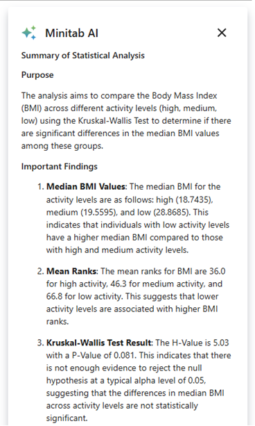 IA Minitab Statistical Software